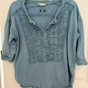 Free People We The Free Redone Tee Blue Extra Small